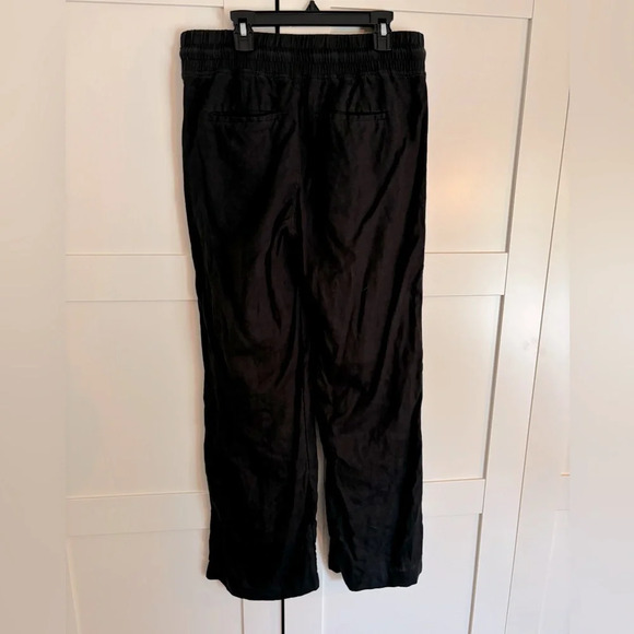 Athleta Cabo Linen Wide Leg Pant, BLACK SIZE 6 - Picture 4 of 7